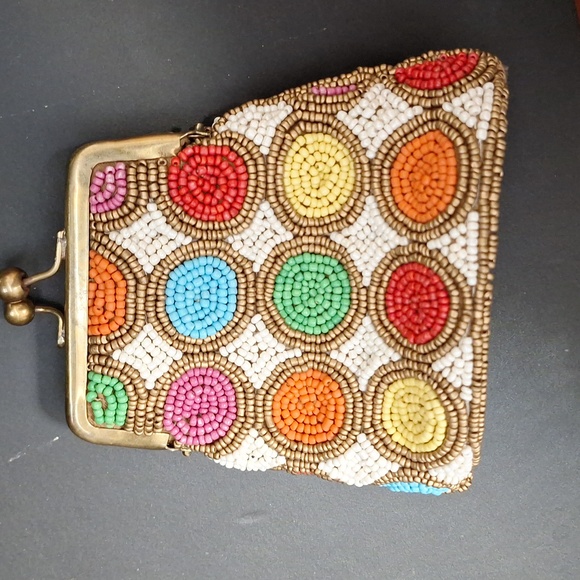 David Jeffery Hand Beaded Small Purse - Picture 4 of 5
